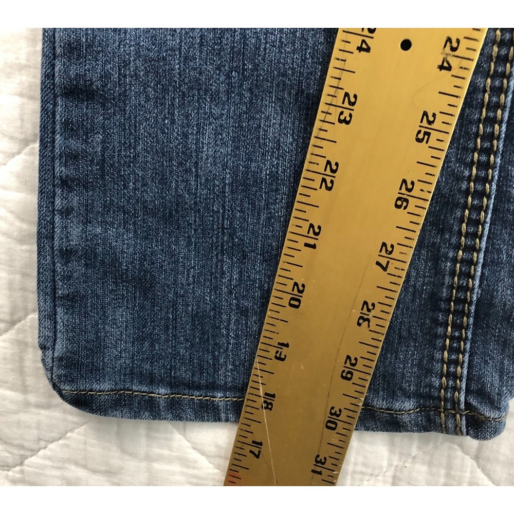 Earl Jean Jeans Women's Size 8 Denim Straight Embellished Bling Y2K Western Glam - Picture 11 of 12
